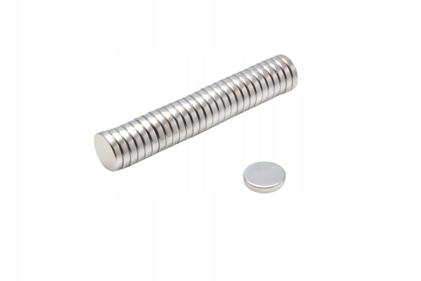 Cylindrický neodýmový magnet Top Magnets MW 10x2 mm N38 1,08 kg sada 50 kusov